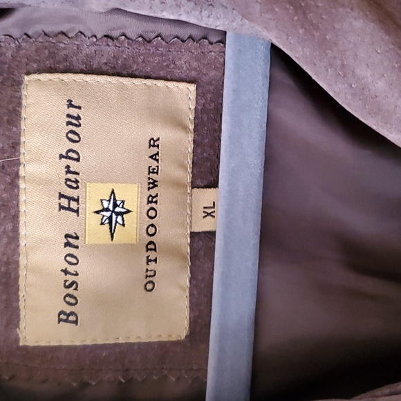 Boston Harbour Outdoorwear Men’s Soft Brown Suede Leather Jacket Coat Size XL - Picture 6 of 9